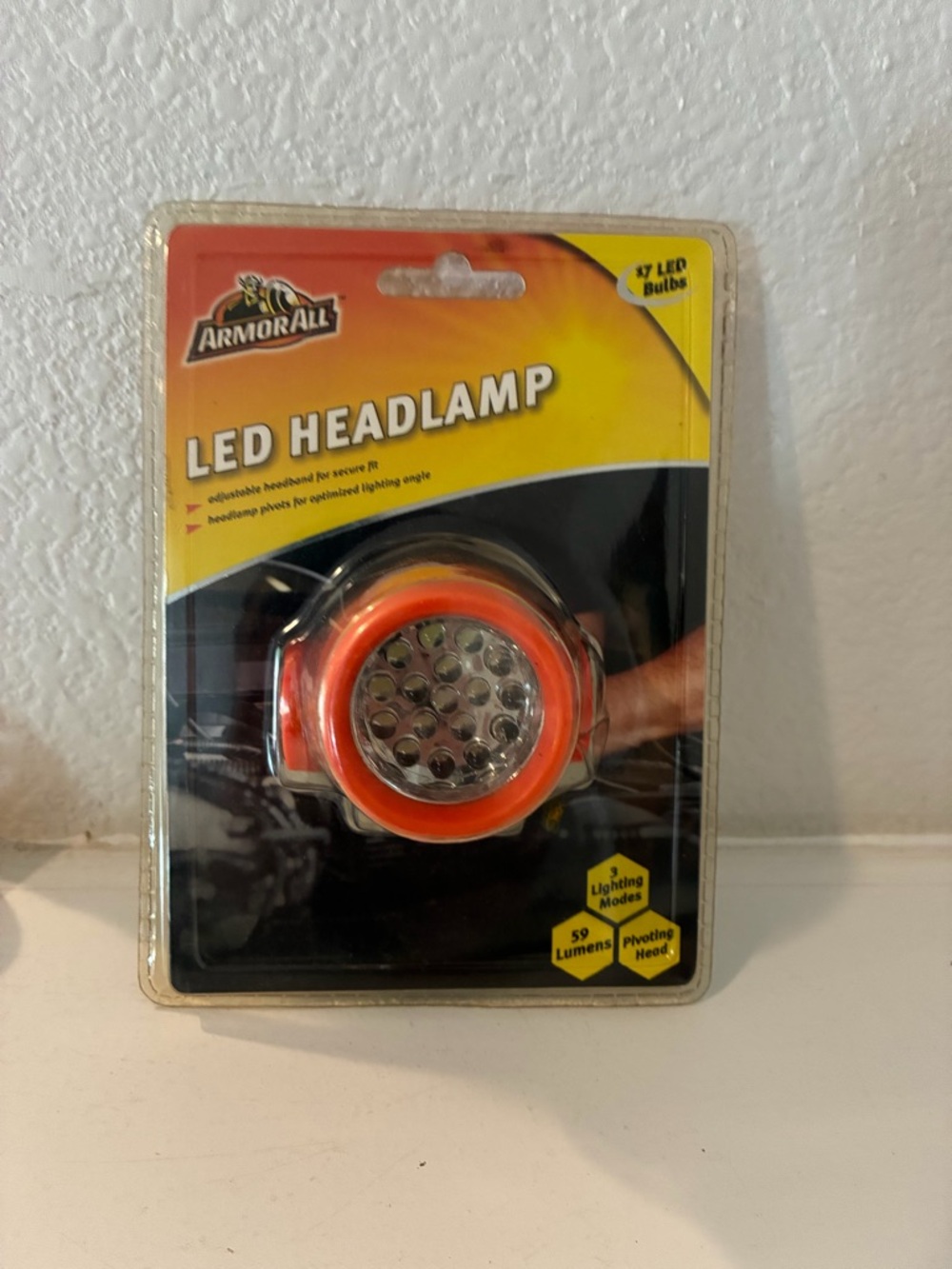 Armor All LED Headlamp - Orange and Black NEW - Picture 5 of 6